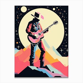 Cowboy playing Guitar Canvas Print