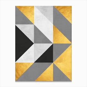 Collage with gold and black 6 Canvas Print