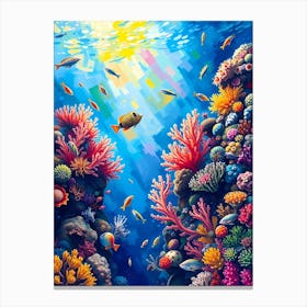 Coral Reef Painting Stampe su tela