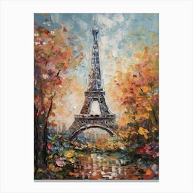 Eiffel Tower Paris France Monet Style 24 Canvas Print