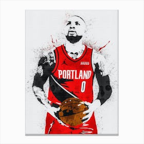 Damian Lillard Portland Trail Blazers 2 Canvas Print