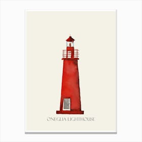 Red Lighthouse Canvas Print