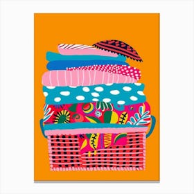 Basket Of Clothes 1 Canvas Print