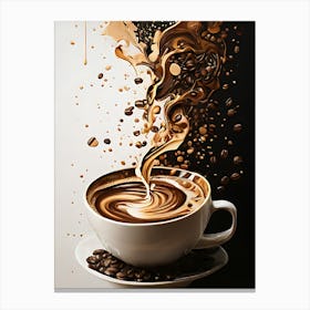 Coffee Splash Canvas Print