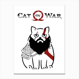 Cat Of War Canvas Print