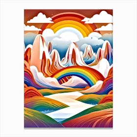 Rainbow In The Mountains 1 Canvas Print