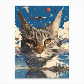 Cat In Space 2 Canvas Print