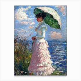 Lady By The Sea Canvas Print