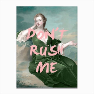 Emerald Green Don't Rush Me Altered Canvas Print