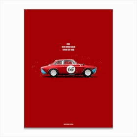 Cars in Colors, Alfa Romeo Giulia 1600 Canvas Print