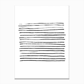 Abstract Black Zebra Lines Canvas Print