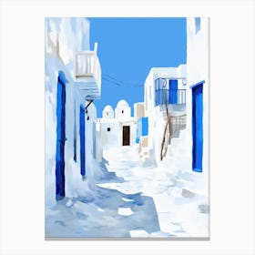 Street In Mykonos Canvas Print