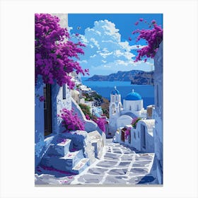 Beautiful Santorini Greece Wall Art 21 Canvas Print