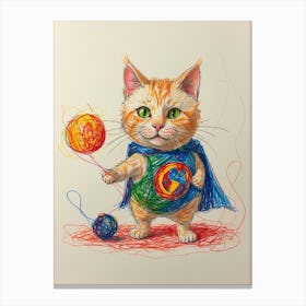 Super Cat Canvas Print