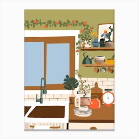 Kitchen Window  Canvas Print