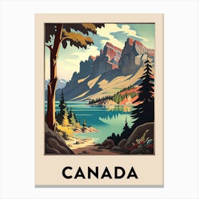Canada 2 Vintage Travel Poster Canvas Print