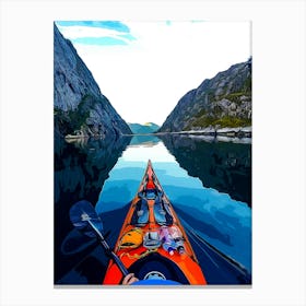 boats and mountains Canvas Print