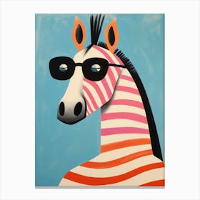 Little Horse 2 Wearing Sunglasses Canvas Print