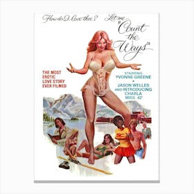 Erotic Movie Poster, Count The Ways Canvas Print