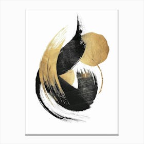 Black And Gold Abstract Painting 23 Canvas Print