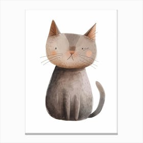 Chartreux Cat Clipart Illustration 3 Canvas Print