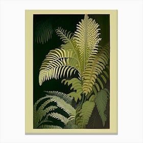 Dwarf Tree Fern Rousseau Inspired Canvas Print