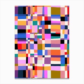 Austin Painted Abstract - Purple Canvas Print