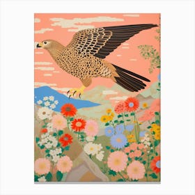 Maximalist Bird Painting Falcon 5 Canvas Print