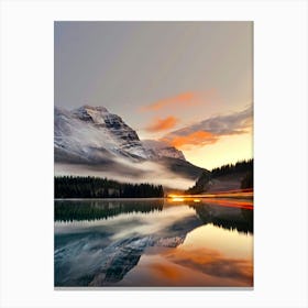 Sunrise At Lake Saskatchewan Canvas Print