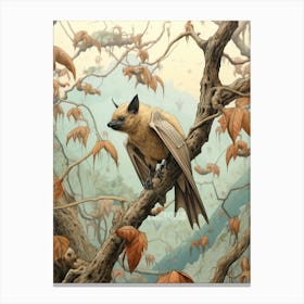 Straw Colored Fruit Bat Painting 5 Canvas Print