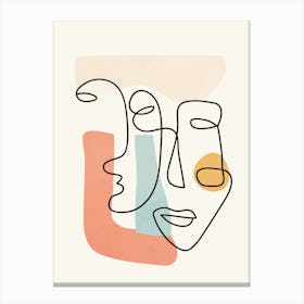 Abstract Faces 1 Canvas Print