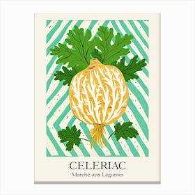 Marche Aux Legumes Celeriac Summer Illustration 5 Canvas Print