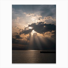 Enoshima, Tokyo Sunset | Clouds and Sea | Travel Photography Canvas Print