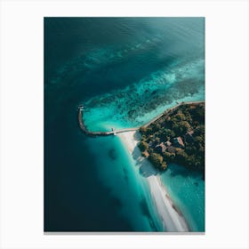 Aerial View Of A Tropical Island 1 Canvas Print