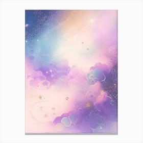 Galaxies Gouache Space Canvas Print