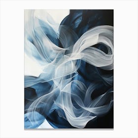 Blue And White Smoke Canvas Print