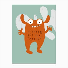 Monster Emile children room illustration Canvas Print