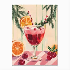 Christmas Red Cocktail Canvas Print