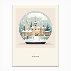 Vilnius Lithuania 1 Snowglobe Poster Canvas Print