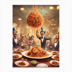 Night Of Spaghetti Canvas Print