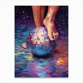 Bare Feet Disco Ball 2 Canvas Print