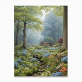 Stream In The Woods Canvas Print