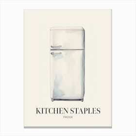 Kitchen Staples Fridge 4 Canvas Print