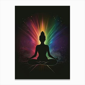 Meditation In Lotus Position Canvas Print