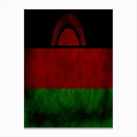 Malawi Flag Texture Canvas Print