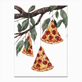 Pizza On A Branch Canvas Print