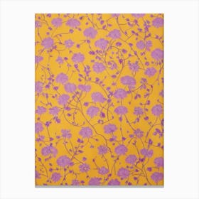 Jacaranda Floral Print Warm Tones 1 Flower Canvas Print