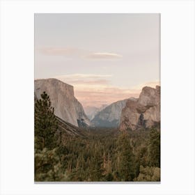 Sunset In Yosemite National Park Canvas Print