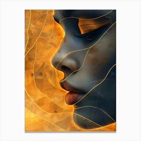 Portrait Of A Woman Extraordinary femininity woven with threads of gold Canvas Print
