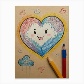 Heart Shaped Cloud 2 Canvas Print